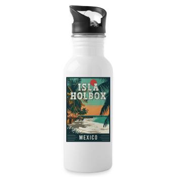 Experience Paradise on Isla Holbox in Mexico - Water bottle with straw - white - Right