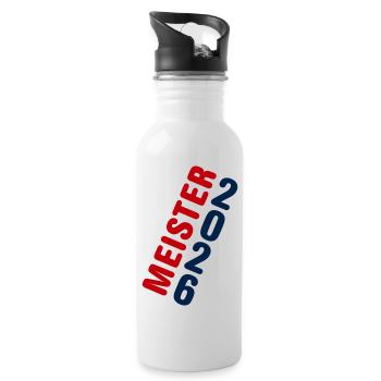 Meister 2026 Meisterschaft - Trinkflasche mit integriertem Trinkhalm - Weiß - Rechts