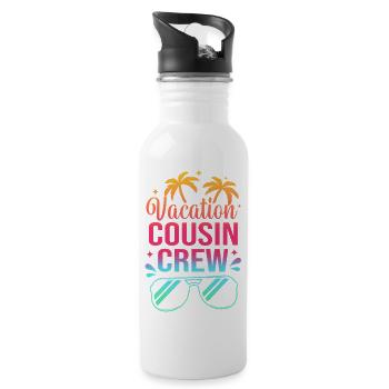 Cousins Kreuzfahrt Kreuzfahrtschiff - Trinkflasche mit integriertem Trinkhalm - Weiß - Rechts
