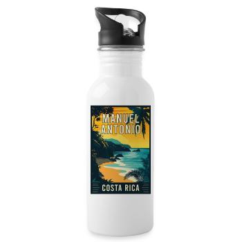 Experience Tropical Manuel Antonio in Costa Rica - Water bottle with straw - white - Right