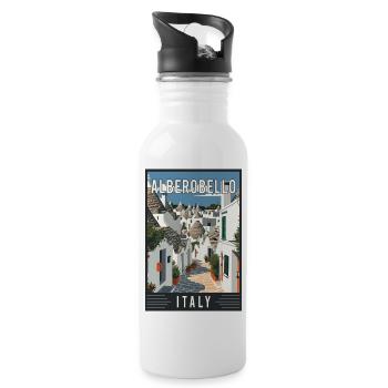 Experience Alberobello's Trulli Magic in Italy - Water bottle with straw - white - Right