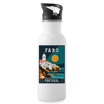 Experience Captivating Faro in Portugal - Water bottle with straw - white - Right