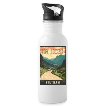 Experience Landscapes of Ha Giang in Vietnam - Water bottle with straw - white - Right