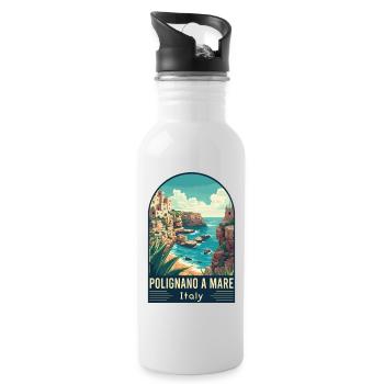 Explore Coastal Splendor Polignano a Mare in Italy - Water bottle with straw - white - Right