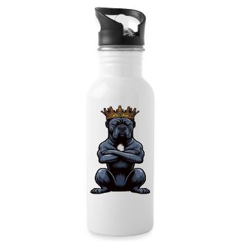 Cane Corso Cane Corsos Corso halter Corso Besitzer - Trinkflasche mit integriertem Trinkhalm - Weiß - Rechts