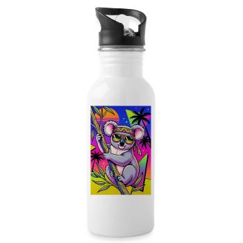 Koala - Water bottle with straw - white - Right