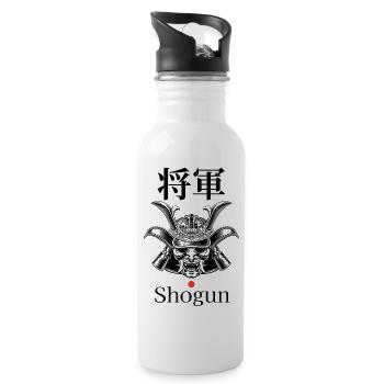 Shogun Kanji Kontrast - Trinkflasche mit integriertem Trinkhalm - Weiß - Rechts
