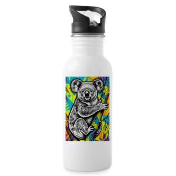 Koala - Water bottle with straw - white - Right