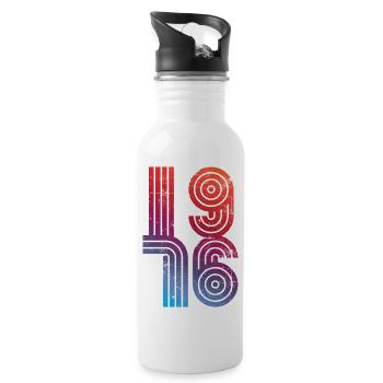 Vintage 1976 - Trinkflasche mit integriertem Trinkhalm - Weiß - Rechts
