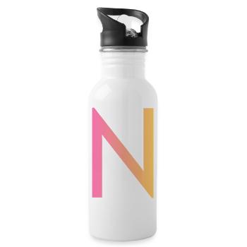 N - Water bottle with straw - white - Right