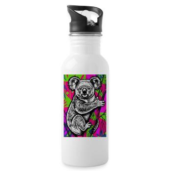 Koala - Gourde avec paille intégrée - blanc - Droite