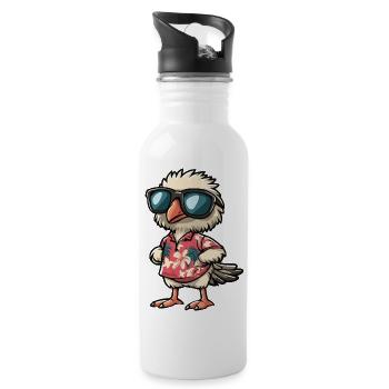 Strauss Comic Holiday - Water bottle with straw - white - Right