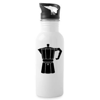 Moka Pot - Trinkflasche mit integriertem Trinkhalm - Weiß - Rechts