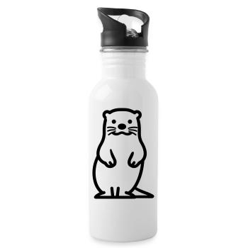 Otter - Trinkflasche mit integriertem Trinkhalm - Weiß - Rechts