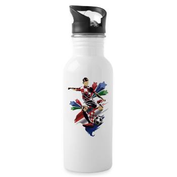 Croacia - Croatia - Flags - Water bottle with straw - white - Right