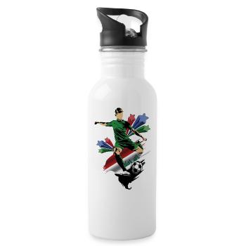 Irak - Iraq - Flags - Water bottle with straw - white - Right