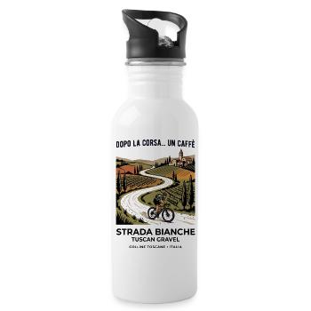 Tuscan Gravel Road Rider - Water bottle with straw - white - Right