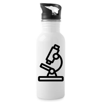 Mikroskop - Trinkflasche mit integriertem Trinkhalm - Weiß - Rechts