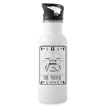 Die Hexe - Trinkflasche mit integriertem Trinkhalm - Weiß - Rechts