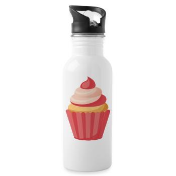 cupcake - Water bottle with straw - white - Right