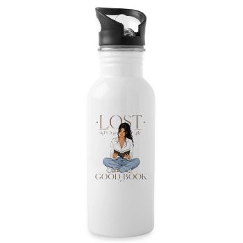 Books Book Love Reading - Water bottle with straw - white - Right