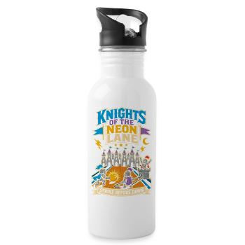Knight Bowling Neon Lane - Water bottle with straw - white - Right