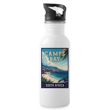 Erleben Sie die Coastal Splendor Camps Bay, Südafrika, - Trinkflasche mit integriertem Trinkhalm - Weiß - Rechts