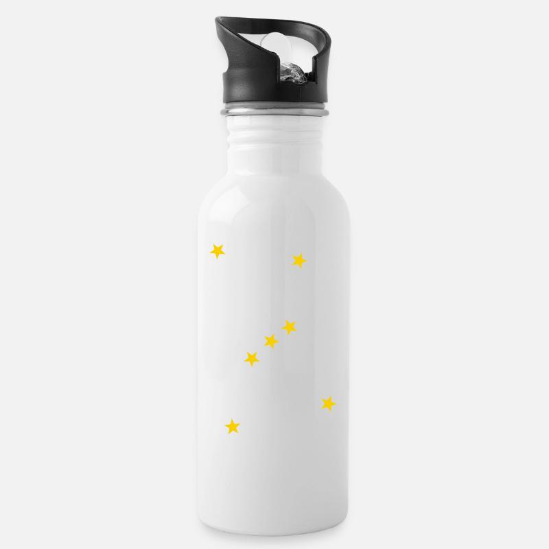 Zodiac Orion - Water bottle with straw - white