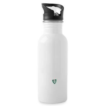 Life is Better Steirisch – Lebe das Lebensgefühl - Trinkflasche mit integriertem Trinkhalm - Weiß - Rechts