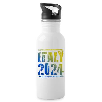 Italy 2024 Colorful Holidays - Water bottle with straw - white - Right
