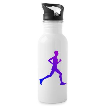Jogging Course Fitness Running Femmes Hommes - Gourde avec paille intégrée - blanc - Droite
