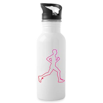 Race Women Jogging Men Running Running - Water bottle with straw - white - Right