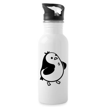 Pingouin - Gourde avec paille intégrée - blanc - Droite