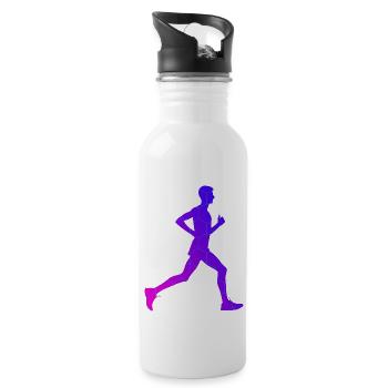 Course à pied Femme Jogging Jogging Homme - Gourde avec paille intégrée - blanc - Droite