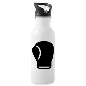 Boxing Glove - Water bottle with straw - white - Right