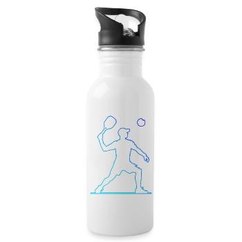 Racquetball Femmes Hommes Racquetball Jeux - Gourde avec paille intégrée - blanc - Droite