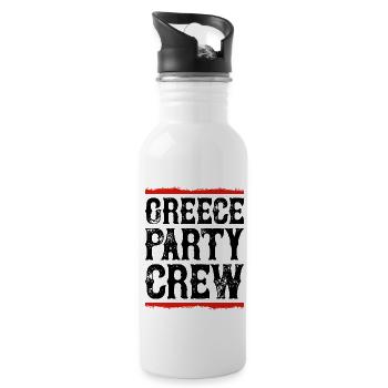 Greece Party Crew - Water bottle with straw - white - Right