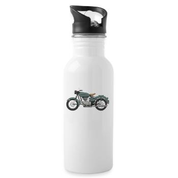 motorcycle - Water bottle with straw - white - Right