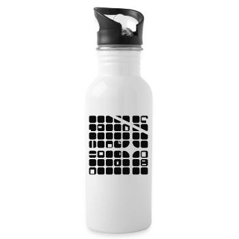 barcelona - Trinkflasche mit integriertem Trinkhalm - Weiß - Rechts