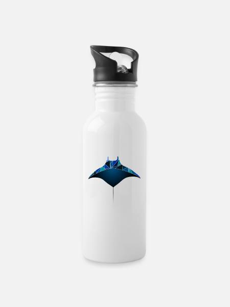ROCHEN JOCHEN - Trinkflasche mit integriertem Trinkhalm - Weiß
