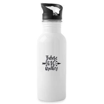 future big brother - Water bottle with straw - white - Right