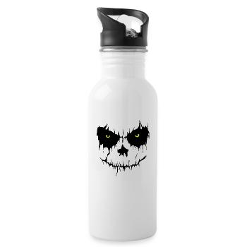 Bad Face - Trinkflasche mit integriertem Trinkhalm - Weiß - Rechts