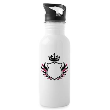 coat of arms 02 - Water bottle with straw - white - Right