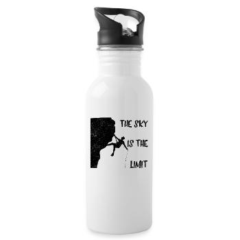 The sky is the limit - Water bottle with straw - white - Right