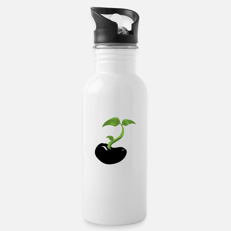 Der Same - Trinkflasche mit integriertem Trinkhalm - Weiß