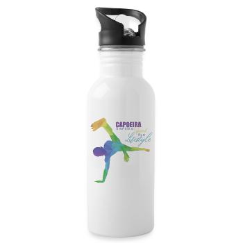 Capoeira - Water bottle with straw - white - Right