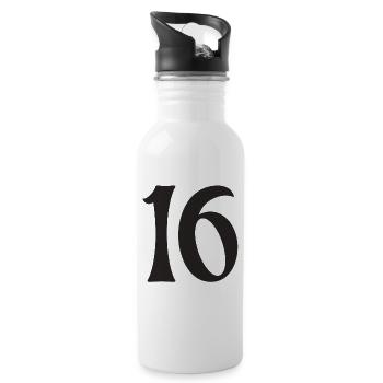 16 - Trinkflasche mit integriertem Trinkhalm - Weiß - Rechts