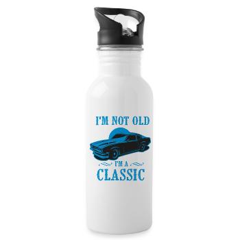 Ich bin nicht alt I M Ein klassisches Geburtstagsgeschenk - Trinkflasche mit integriertem Trinkhalm - Weiß - Rechts