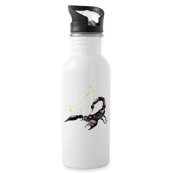 Scorpion étoilés - Gourde avec paille intégrée - blanc - Droite
