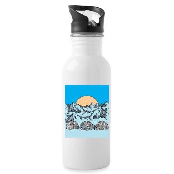 Igloo Snow and ice landscape - Water bottle with straw - white - Right